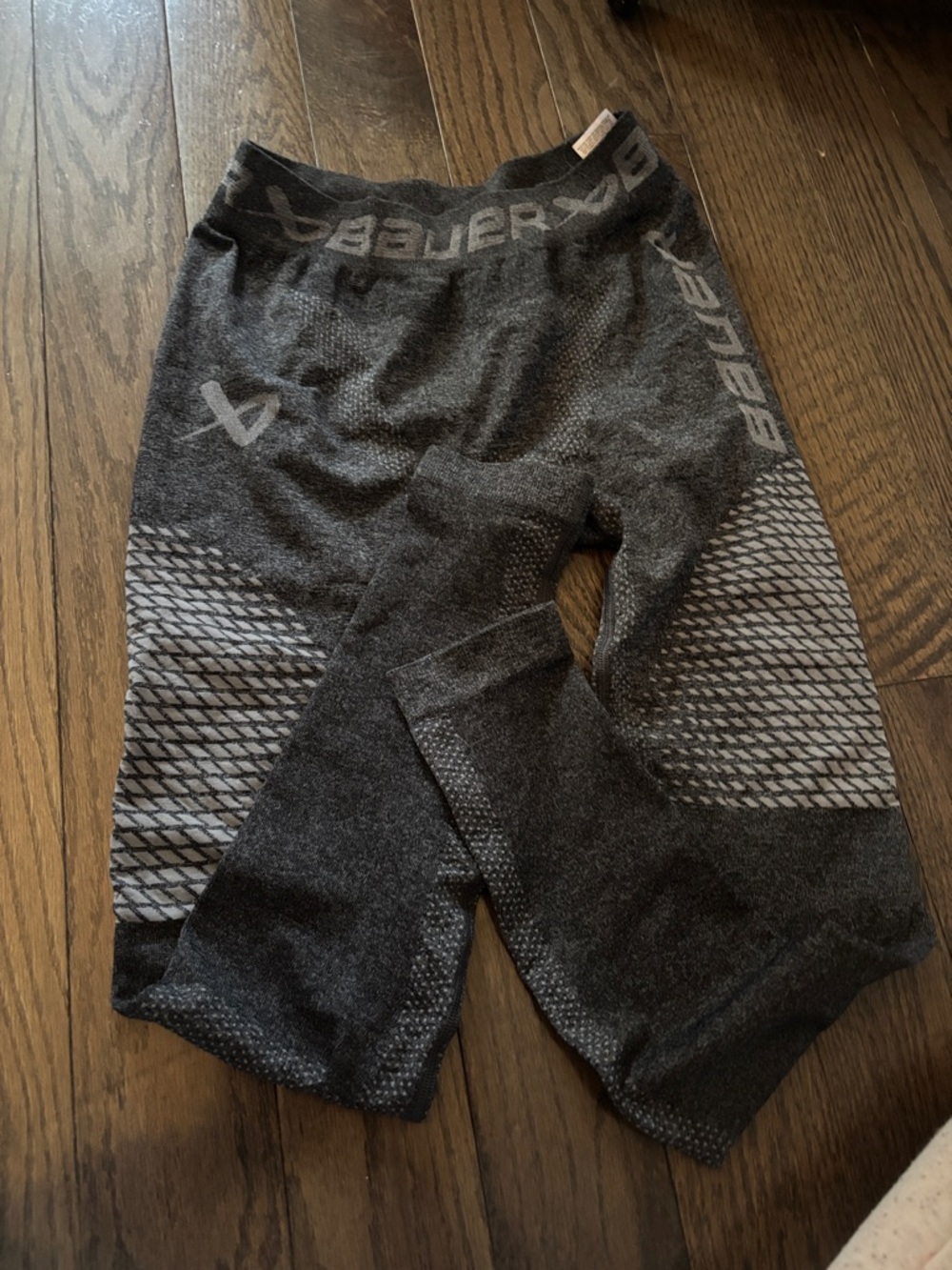 Bauer Kids Charcoal Gray Seamless Performance Leggings